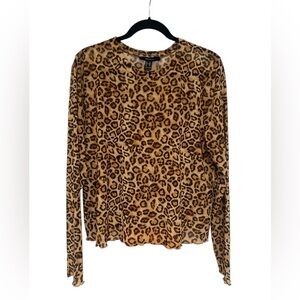 Forever 21+ Animal Print Long Sleeve Top GUC 2X